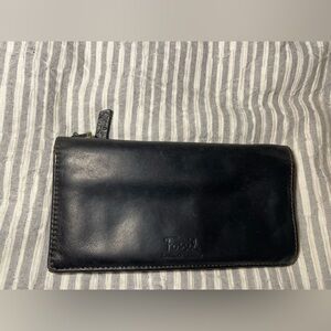 Fossil Deep Navy Leather Wallet